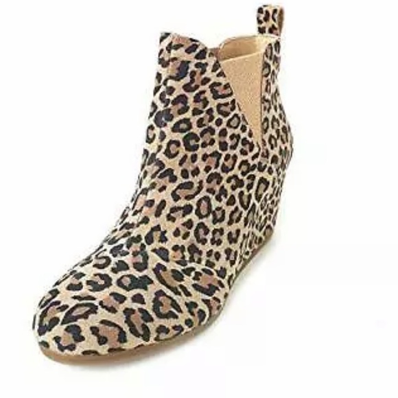 TOMS Women's Desert Tan Leopard Suede Kelsy Bootie 10014153, Tan, Size 9.5 - Picture 3 of 8